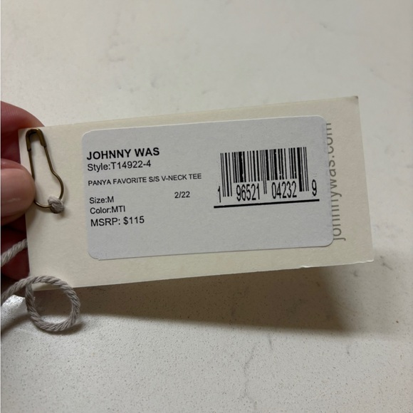 Johnny Was Panya v-neck tee - Picture 6 of 7